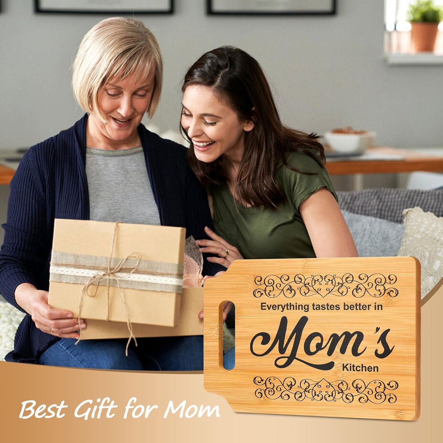 Cutting Board Heartfelt Mothers Day Gift Kitchen Decor Use Board