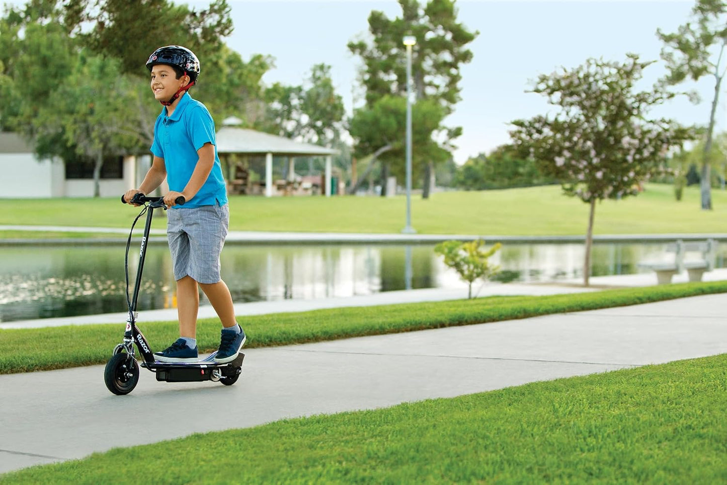 Kid-Sized SmootH Electric-Powered Single-Speed Motor Ride On Scooter