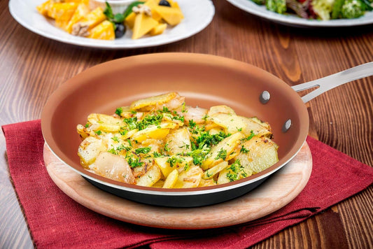 Nonstick Titanium Ceramic Copper Coating Fry Pan Skillet, 11in