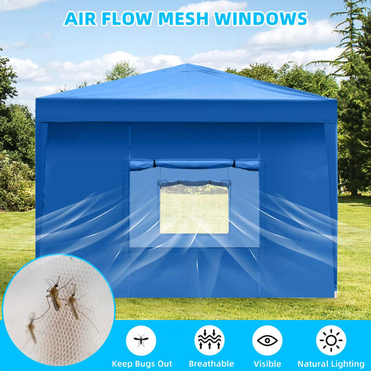 Pop Up Canopy Tent 6 Side Walls Instant Shade Tent, 10x20ft