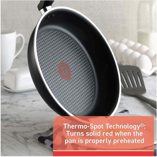 T-fal Nonstick 2-Piece Fry Pan Cookware Set, 9.5 & 11 in- Black