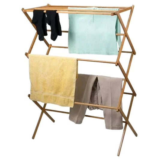 Wooden Drying Rack Bamboo Clothes Dry Rack Foldable Dry Rack