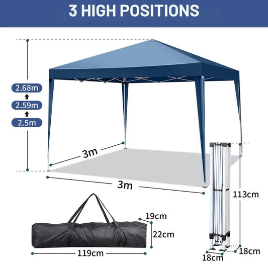 Pop UP Tent Canopy Gazebo Event Outdoor 4 Walls 10'x 10' Tent