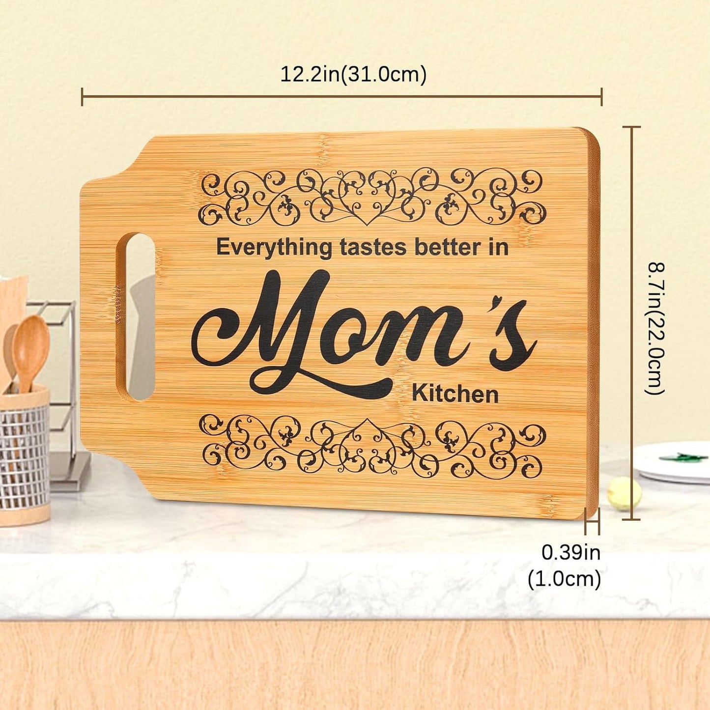 Cutting Board Heartfelt Mothers Day Gift Kitchen Decor Use Board