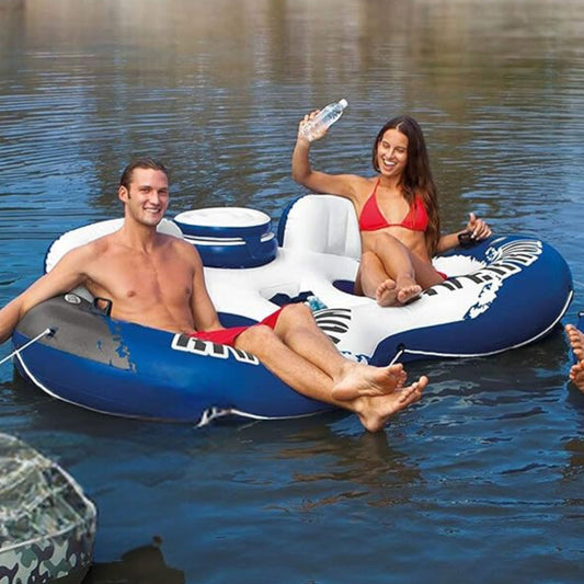 Intex Inflatable 2-Person Tube W/Cooler Pool Lake Floating Lounge