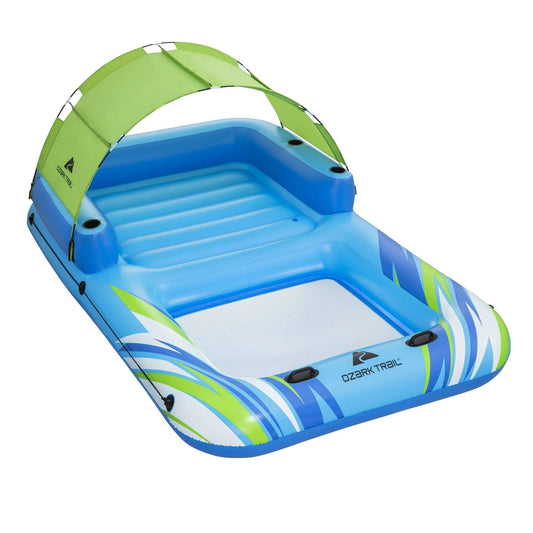 Float Island 4-Person Inflatable Removeable Sunshade Raft Island