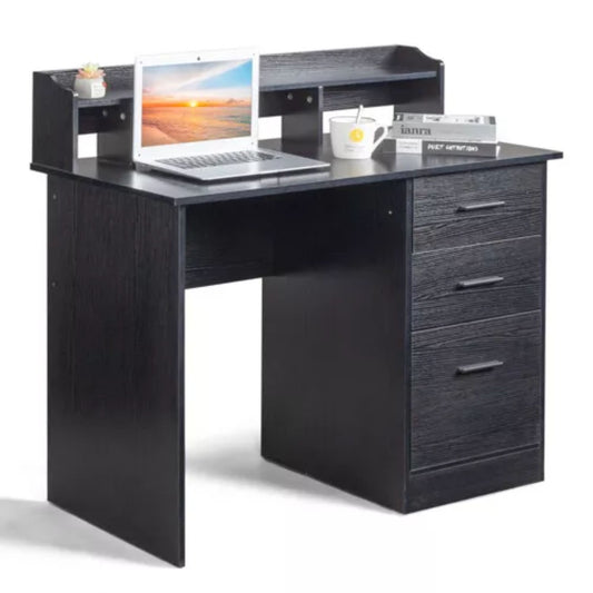 Computer Desk with 3 Drawers Office Laptop Table Workstation