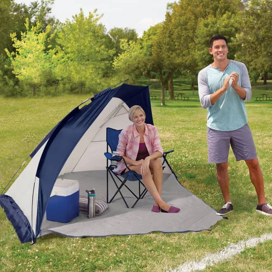 Shelter Tent Shade 1-2 Person Portable Beach Sun Canopy, Blue