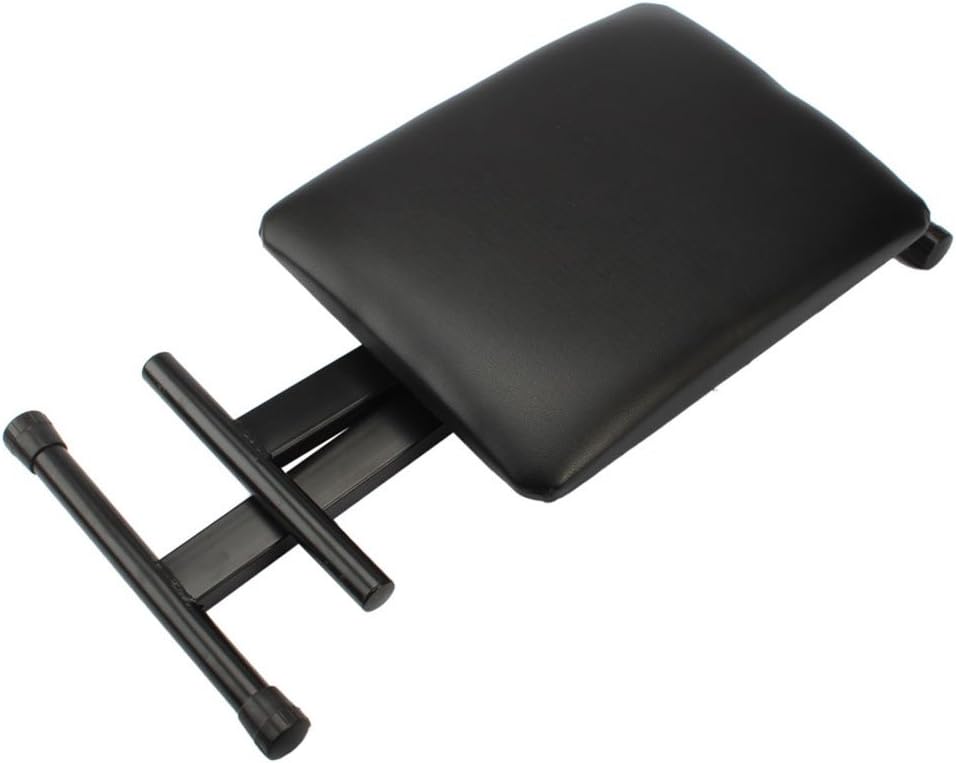 Portable X-Style Stool PU Leather Keyboard Folding Bench, Black