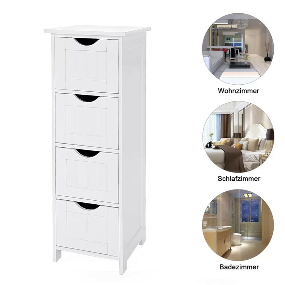 Wooden 4 Drawer Dresser Bedroom Chest Clothes Organizer Storage