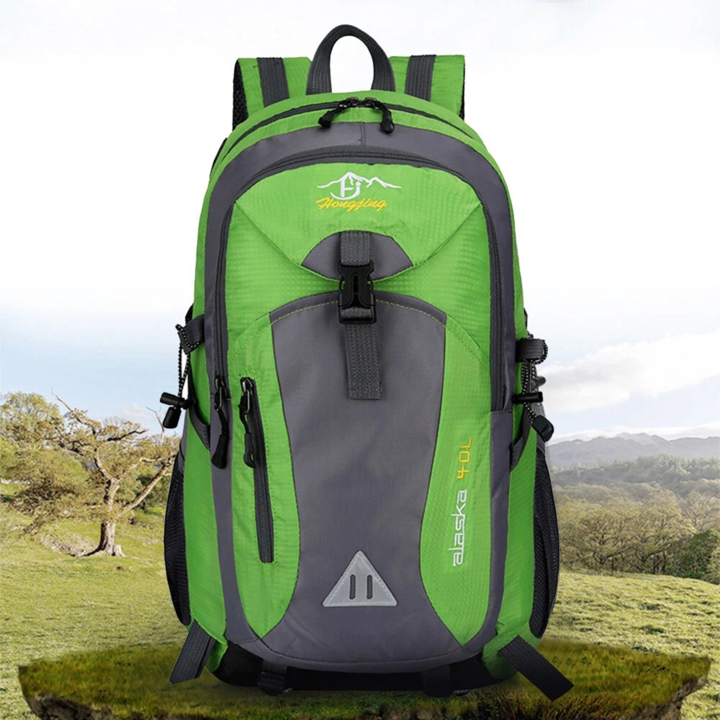 Backpack Camping Bag 40L Multiple Compartments Backpack, Green