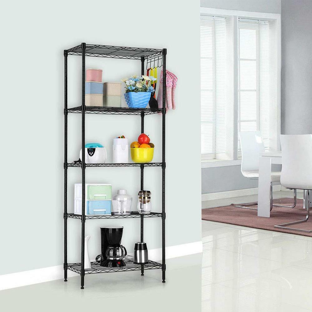 5-Tier Rack High-grade Carbon Steel Storage Adjustable Shelves