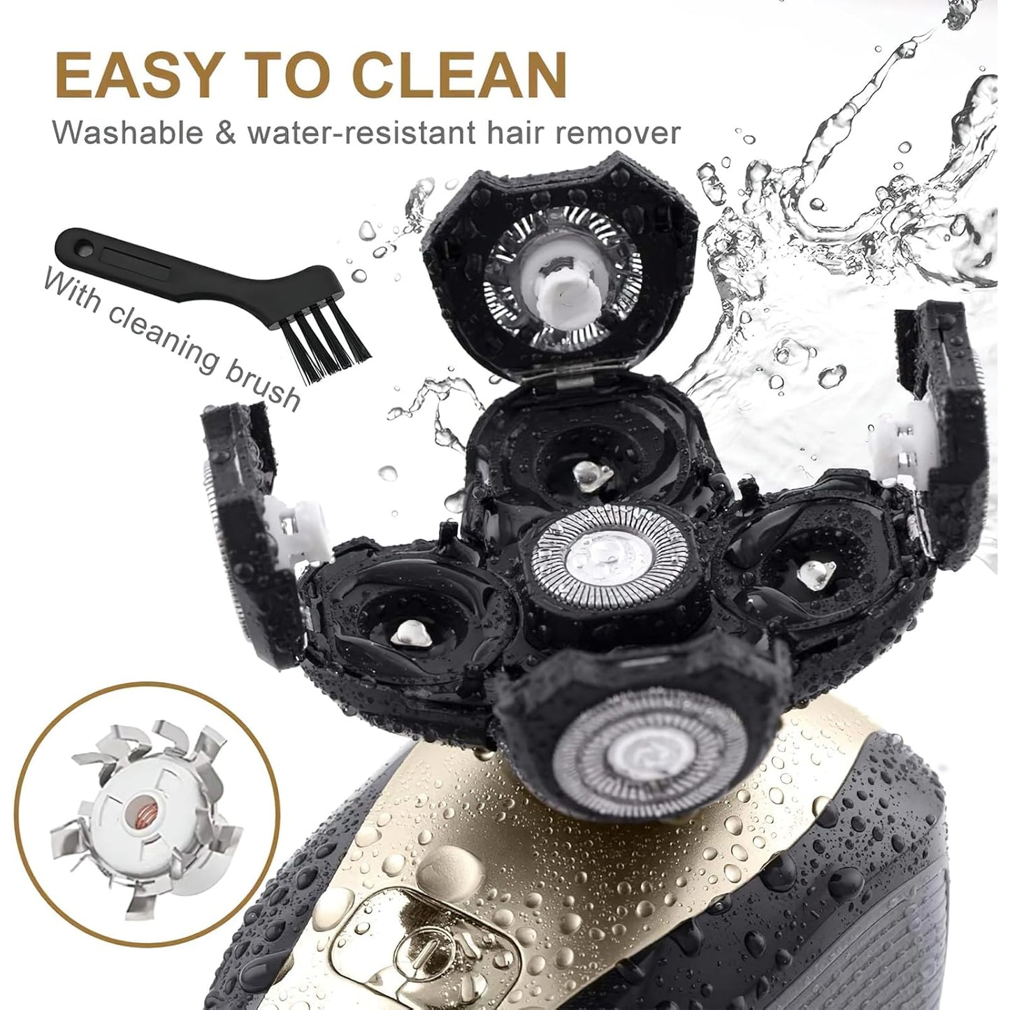 Men Razor 5-in-1 Electric Head Shavers Wet/Dry Cordless Razor