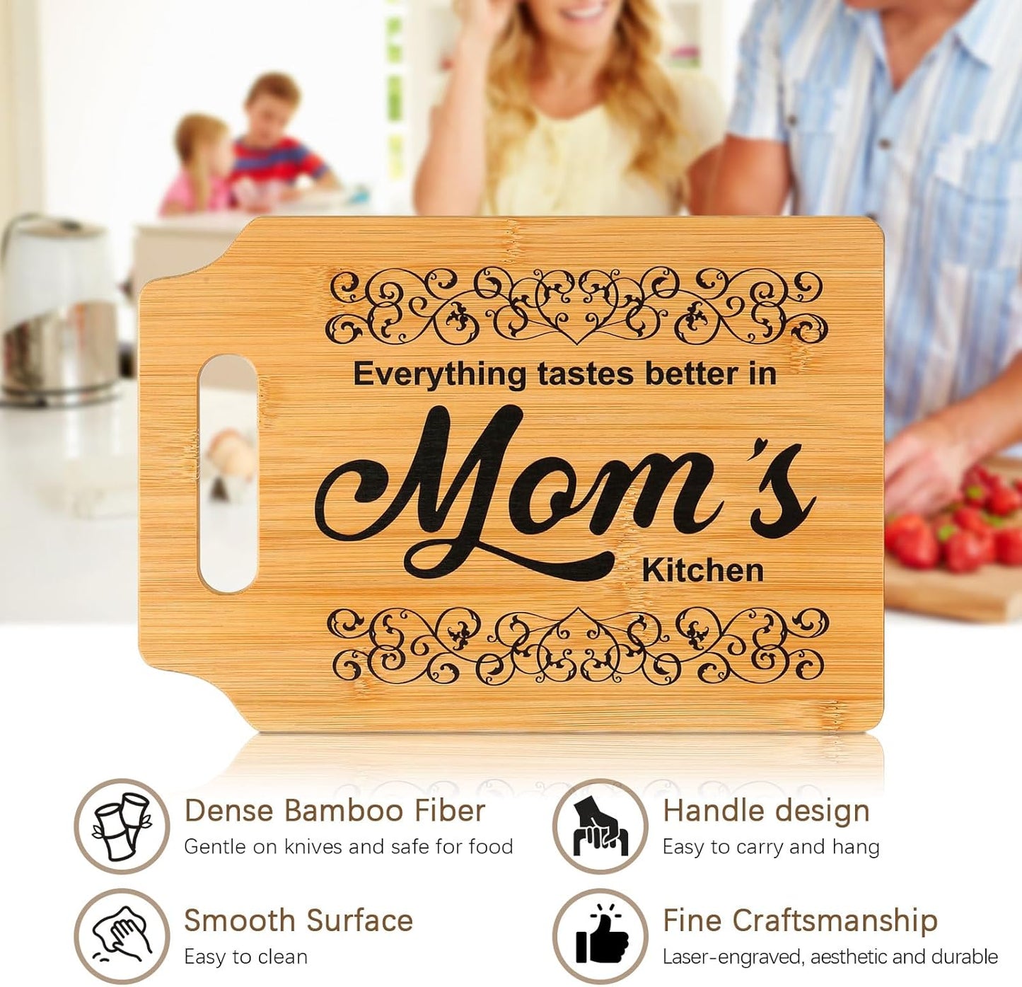 Cutting Board Heartfelt Mothers Day Gift Kitchen Decor Use Board