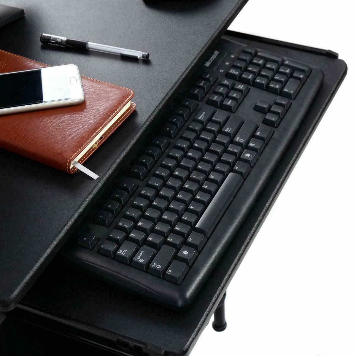Computer Desk Laptop PC Home Office Rolling Wheel Corner Desk