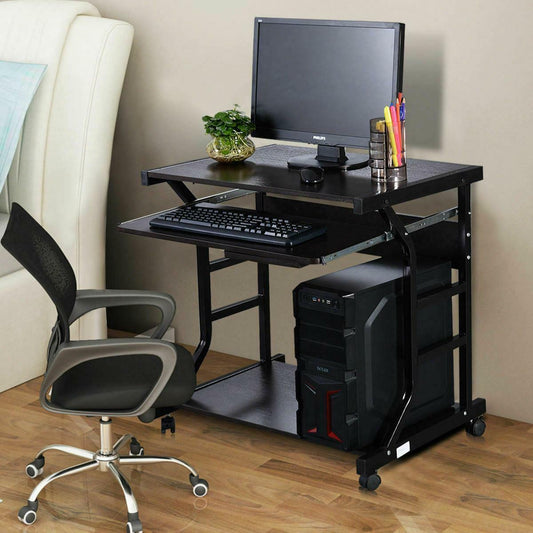 Computer Desk Laptop PC Home Office Rolling Wheel Corner Desk