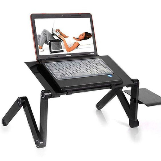 Folding Notebook Laptop Desk Table Stand Bed Tray With Cooling Fan