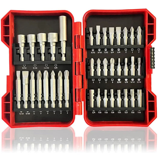 Screwdriver Bit Set Nut Driver Torx Phillips Tool Hex, 37 Pcs.