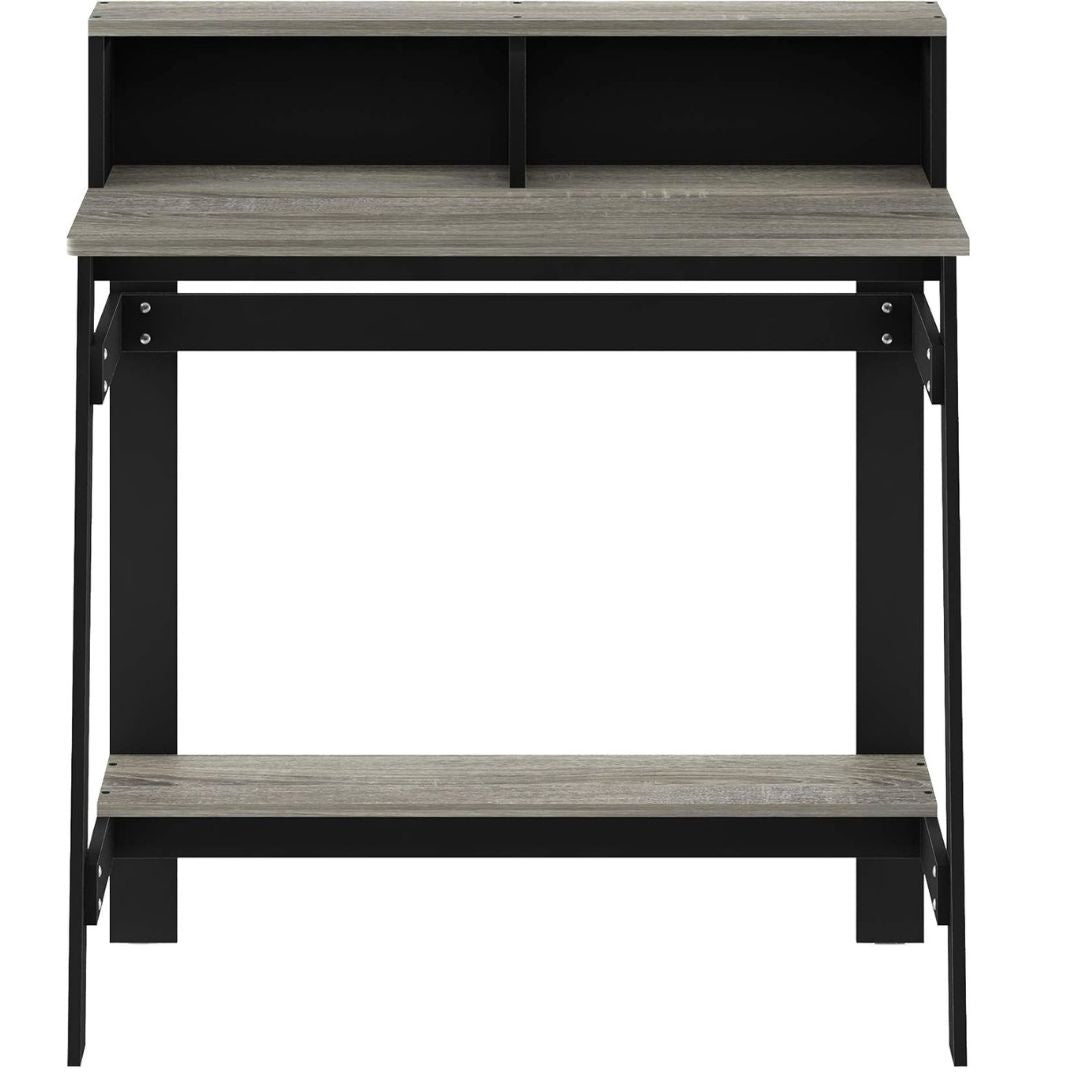 Furinno Computer Desk Simplistic A-Frame Functional Desk, Grey