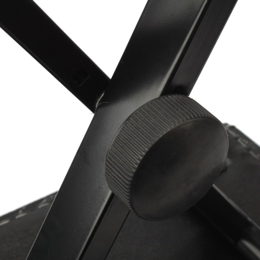 Portable X-Style Stool PU Leather Keyboard Folding Bench, Black
