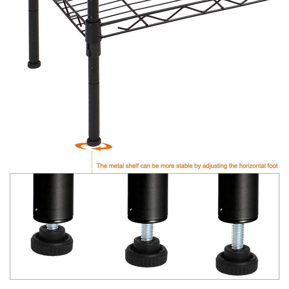 5-Tier Rack High-grade Carbon Steel Storage Adjustable Shelves