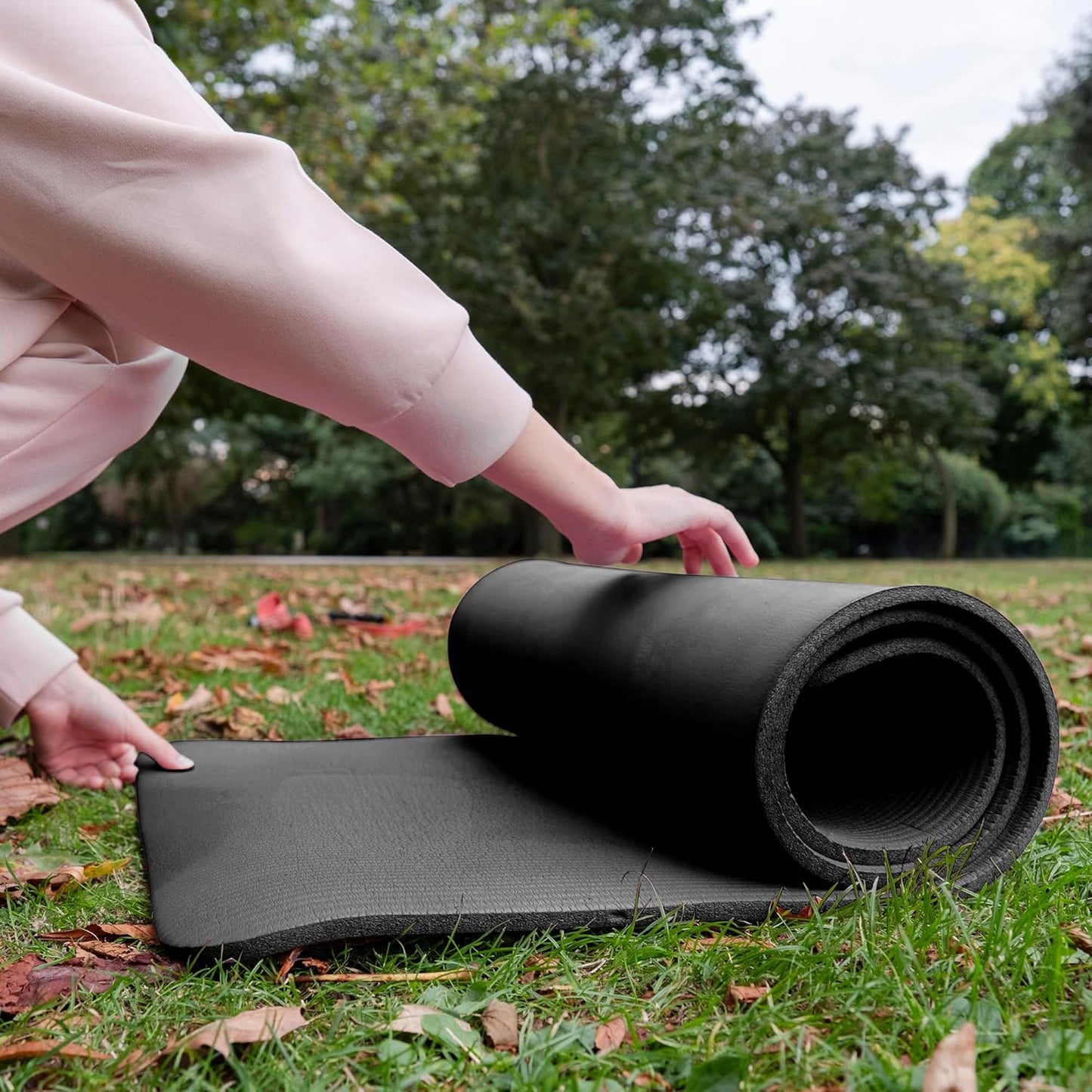 Exercise Yoga Mat 71"x 24" Home Workout 1” Thick Non-Slip Mat