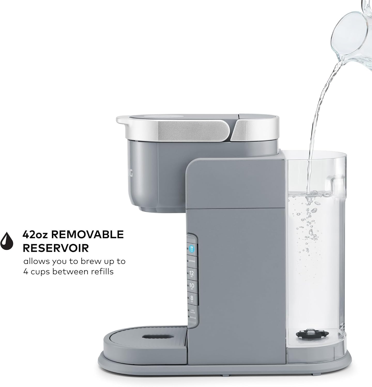 Coffee Maker Single Serve K-Cup Pod Hot Cold Coffee Maker, Gray