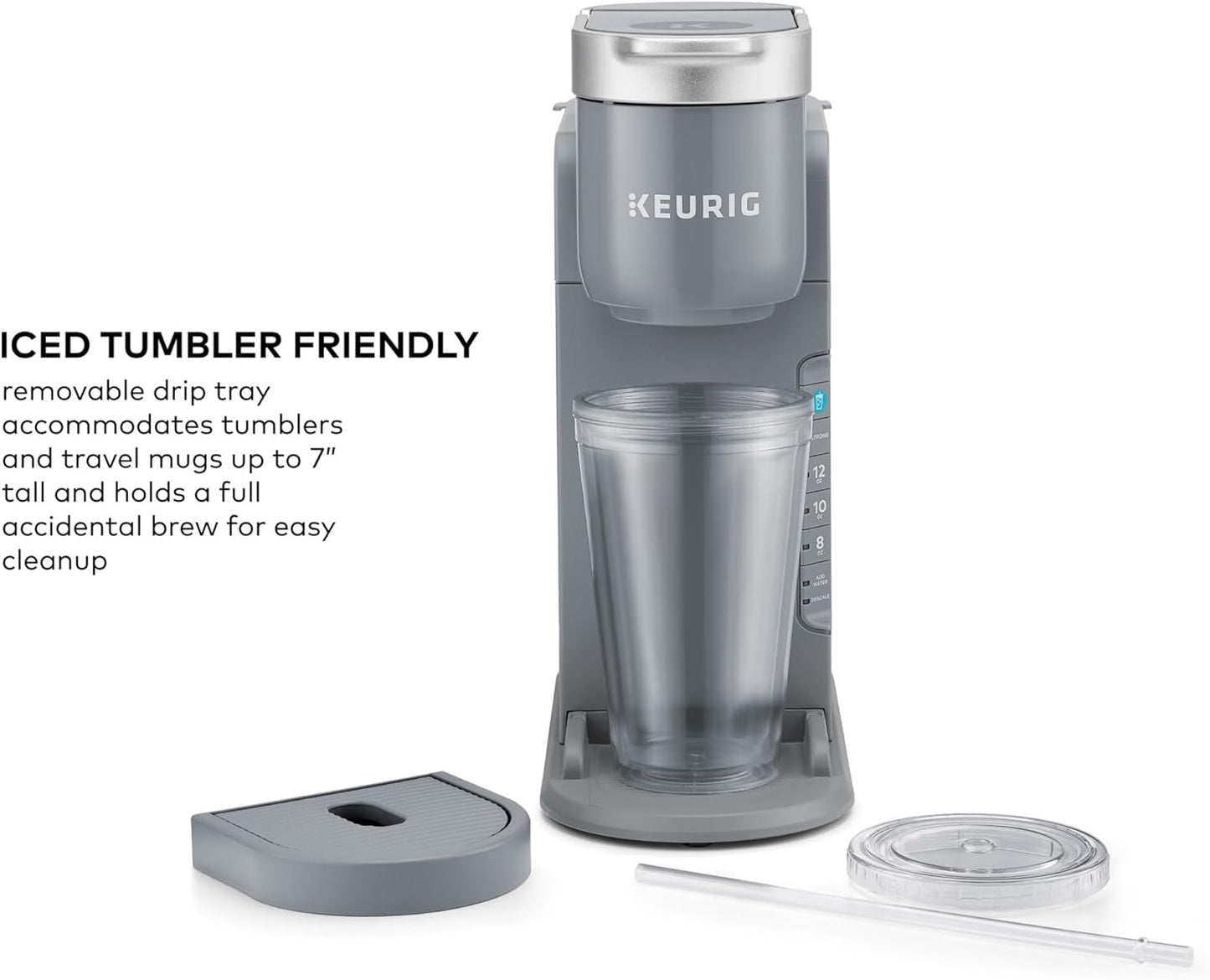 Coffee Maker Single Serve K-Cup Pod Hot Cold Coffee Maker, Gray