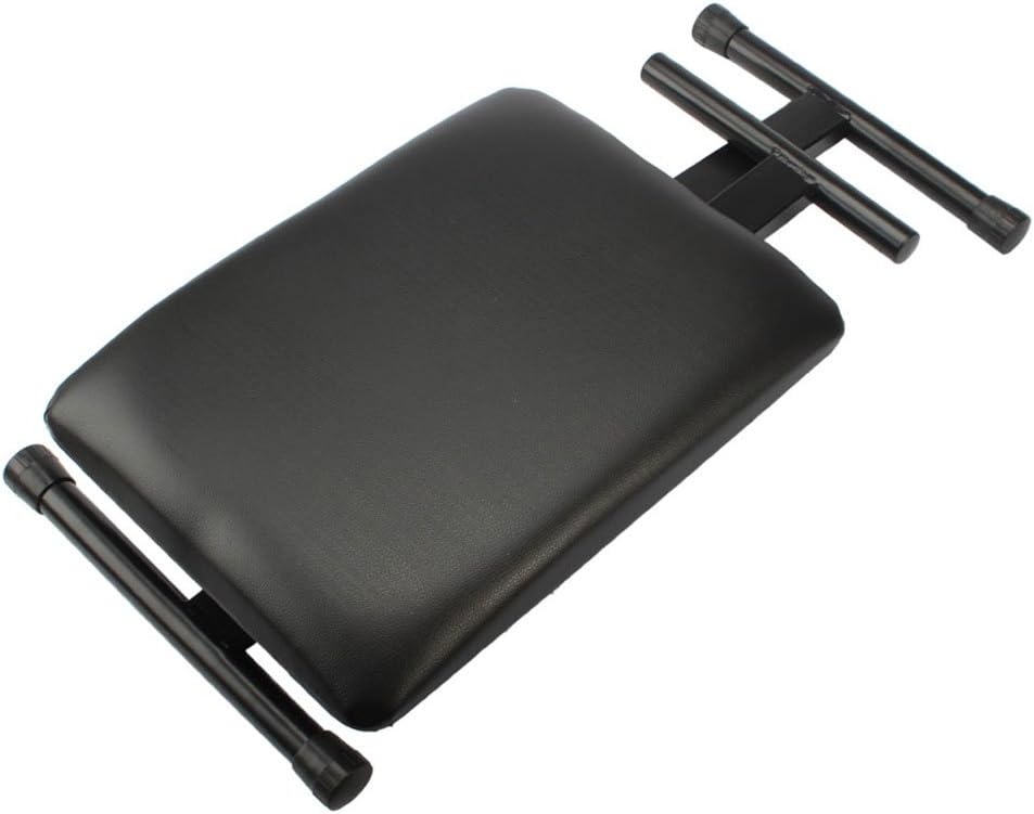 Portable X-Style Stool PU Leather Keyboard Folding Bench, Black
