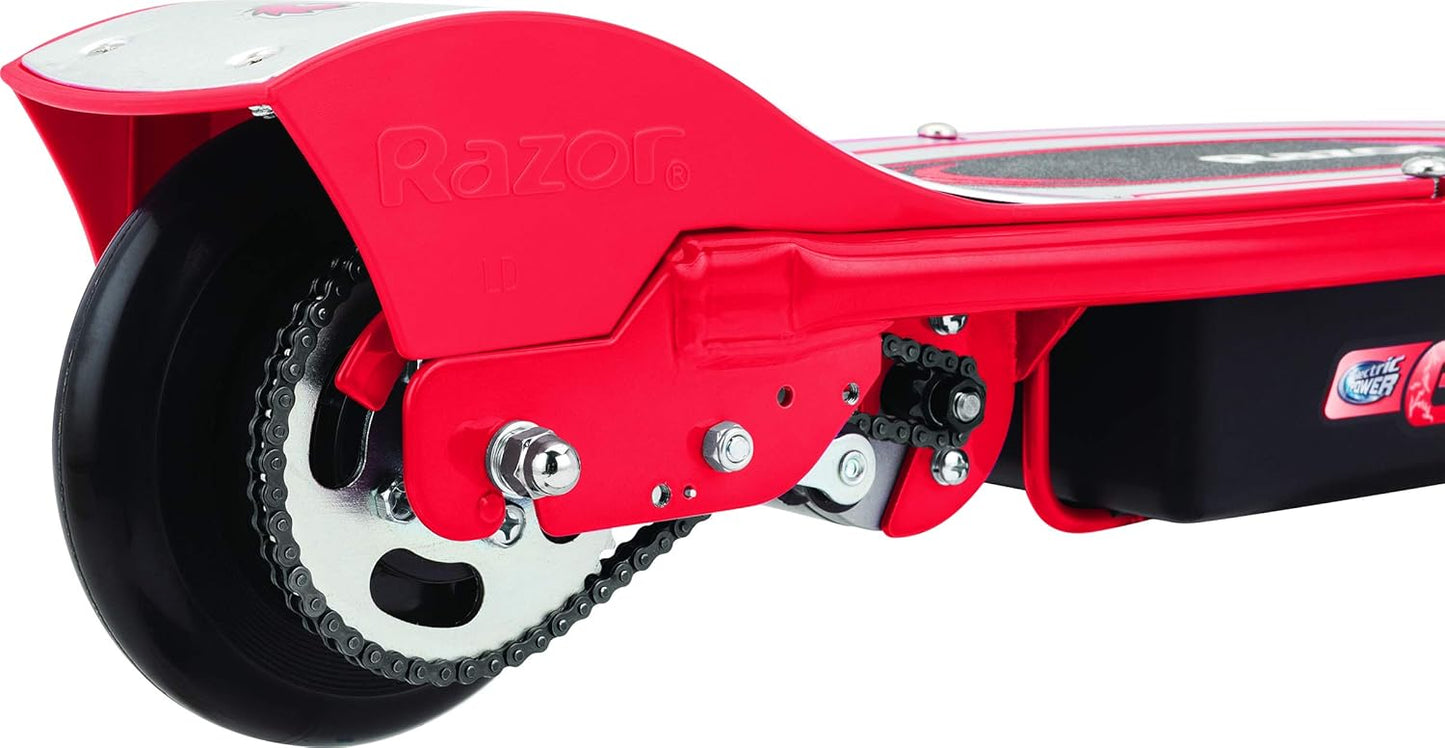 Electric Scooter 100W High-Torque Single-Speed Chain-Driven, Red