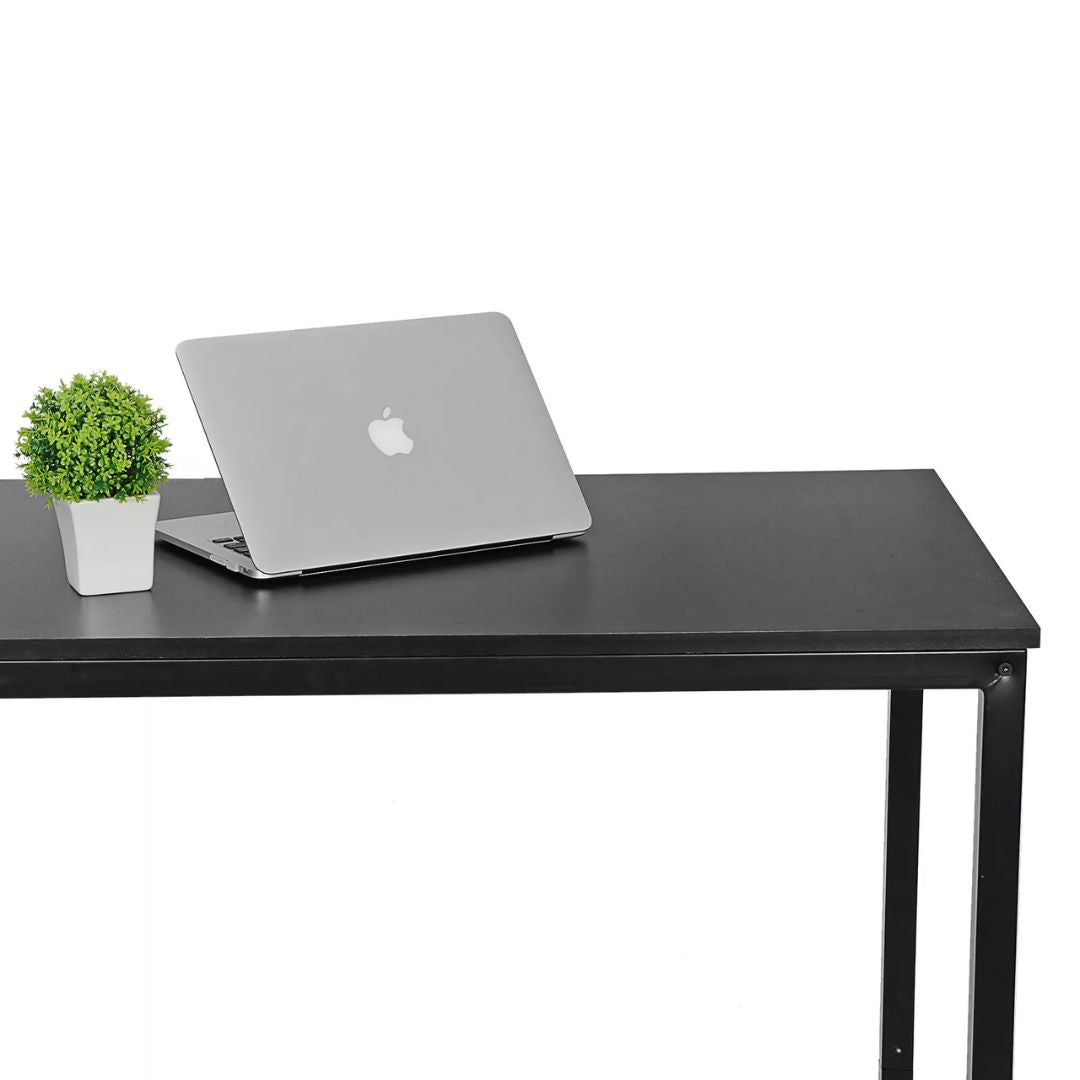 Modern Desk 47"W Home Office Workstation PC Study Table , Black