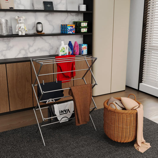 Drying Rack Laundry Foldable Small Collapsible Dry Rack (Grey)