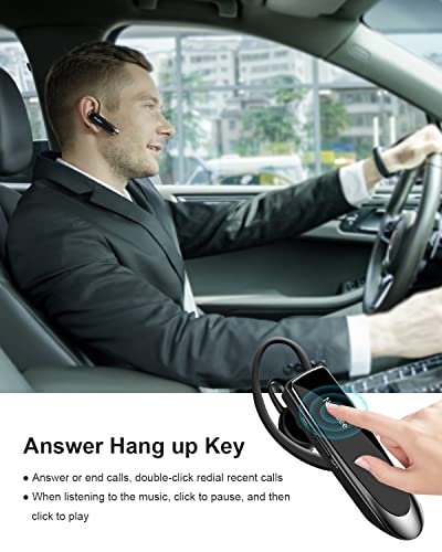 Bluetooth Wireless Handsfree Headset iPhone Android Laptop, 2 Pack