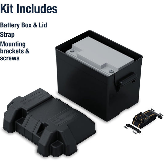 Standard Non-Vented Battery Box Series 24 RV W/Strap Battery Box