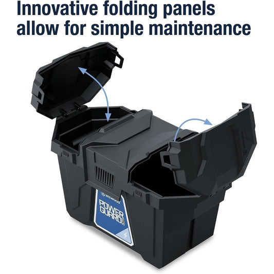 PowerGuard Pro Battery Box 27/24 Series Marine Battery Box, Black