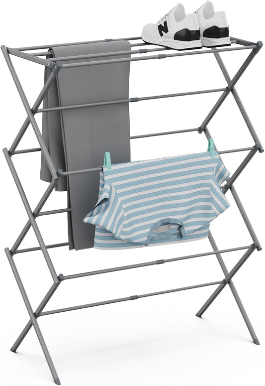 Drying Rack Laundry Foldable Small Collapsible Dry Rack (Grey)