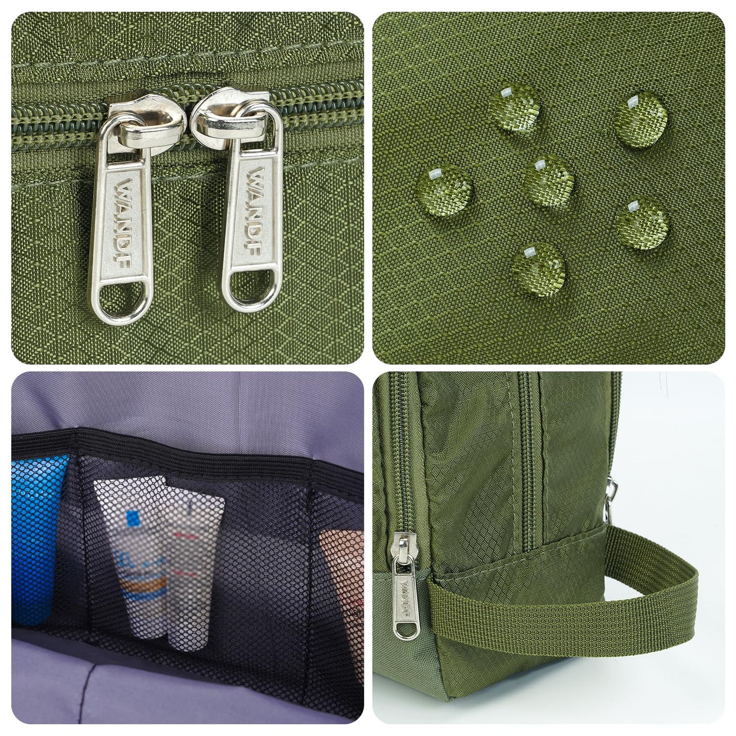 Toiletry Bag Hanging Dopp Kit Shaving Small Toiletry Bag, Green