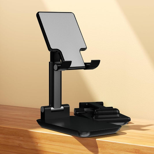 Foldable Stand Phone Tablet Adjustable Height Angle Stand, Black