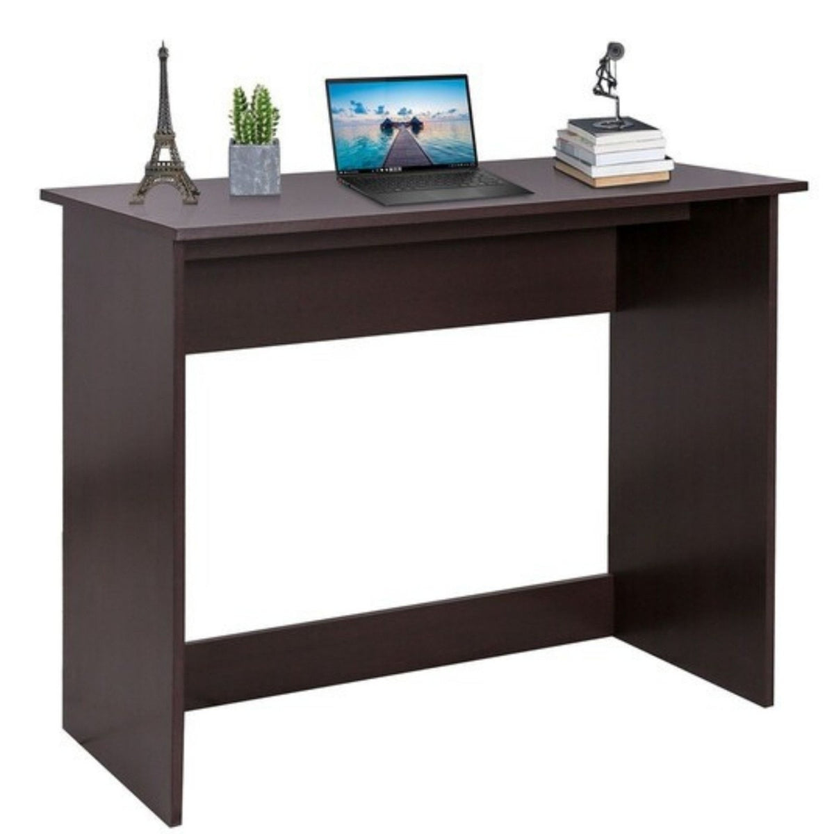 Computer Desk Work Study Office 36"W Writing Desk, Dark Walnut