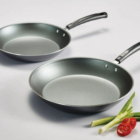 Non-Stick Coating Aluminum Steel Gray Pan Set 9.5"&11", 2 Piece