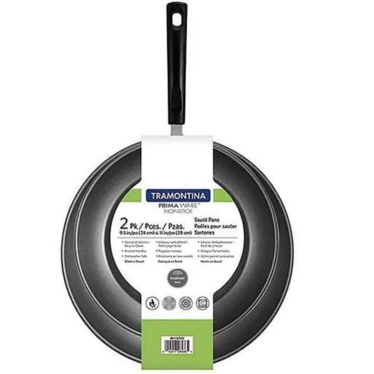 Non-Stick Coating Aluminum Steel Gray Pan Set 9.5"&11", 2 Piece