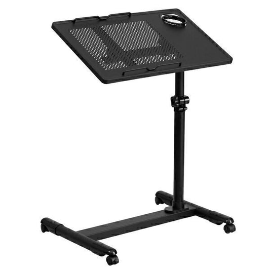 Height-Adjustable Desk Standing Steel Mobile Computer Desk, Black
