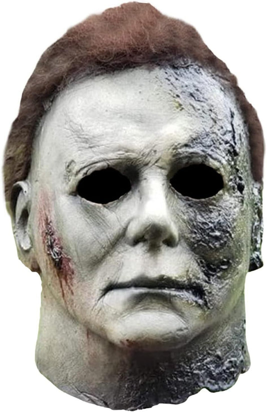 Halloween Michael Myers Mask Horror Cosplay Scary Full Head Mask, Gray