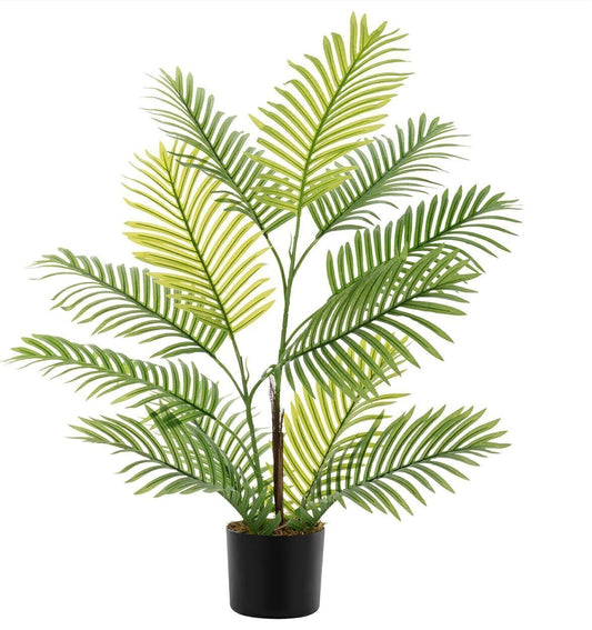 Faux Palm Tree Fake Artificial Tree Realistic Looking Plant- 3ft