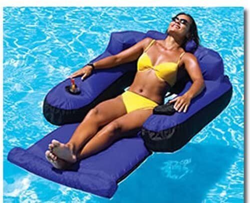 Swimline Swimming Pool Fabric Inflatable Floating Lounger