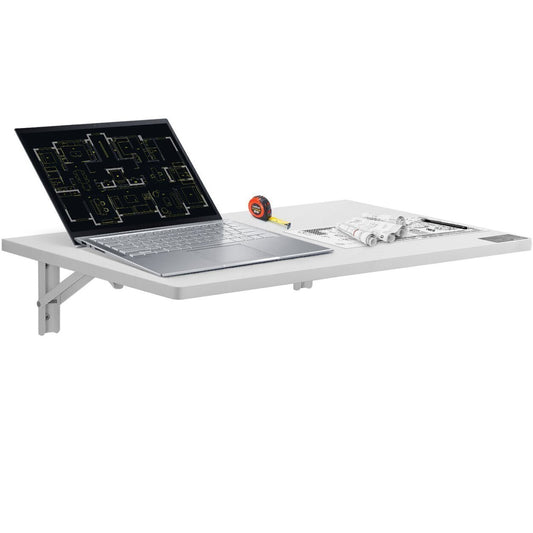 Floating Desk Wall Mounted Folding 23.62" x 15.75" Space-Saving