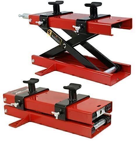 Motorcycle Center Scissor Lift Jack Bikes ATVs Scooter Crank