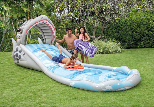 Surf 'N Slide Inflatable Backyard Splash Play Center Shark Water Slide