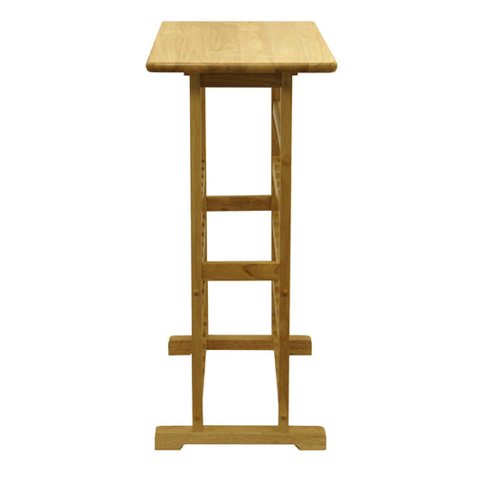 35.5" Natural Unique Rectangular Shaped Top 24-Bottle Wine Rack