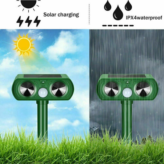 Ultrasonic Waterproof Solar Power Pest Animal Motion Sensor Repeller